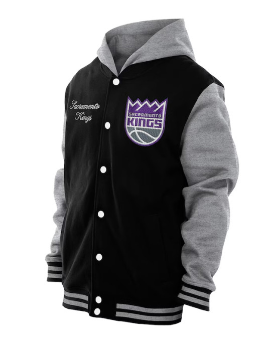 Throwback Prep Sacramento Kings Black Hoodie Jacket