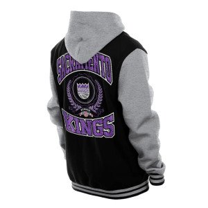 Throwback Prep Sacramento Kings Black Hoodie Jacket