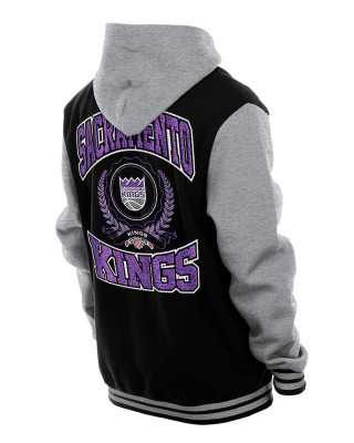 Throwback Prep Sacramento Kings Black Hoodie Jacket