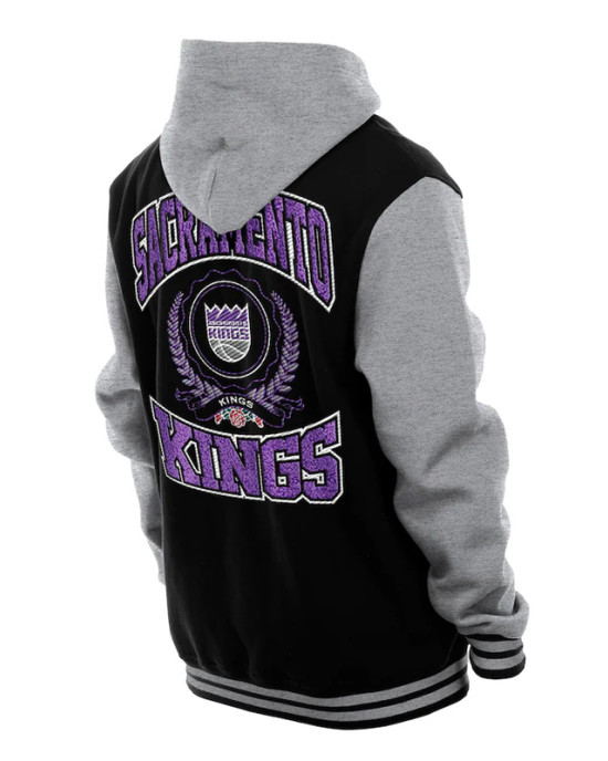 Throwback Prep Sacramento Kings Black Hoodie Jacket