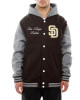 Throwback Prep San Diego Padres Brown Hoodie Jacket