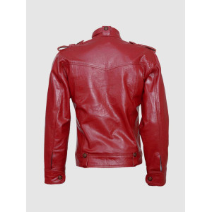 Top-Grade Men's Burgundy Leather Jacket