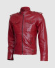 Top-Grade Men's Burgundy Leather Jacket Top-Grade Men's Burgundy Leather Jacket