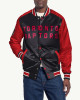 Toronto Raptors Black and Red Varsity Satin Jacket