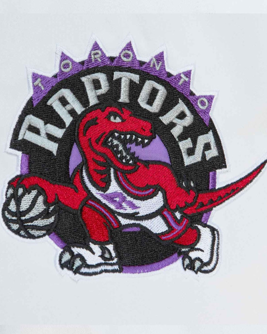 Toronto Raptors City Collection White Varsity Satin Jacket Toronto Raptors City Collection White Varsity Satin Jacket