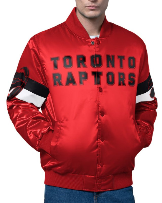 Toronto Raptors Triple Option Varsity Satin Jacket
