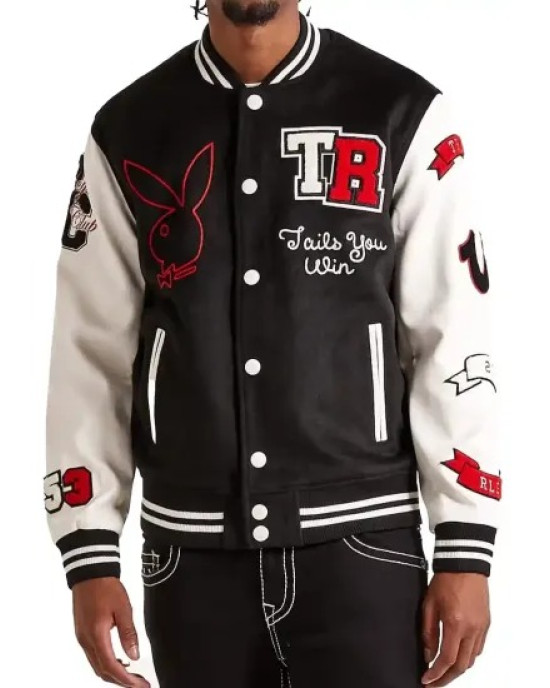 True Religion Playboy Bunny Varsity Jacket True Religion Playboy Bunny Varsity Jacket