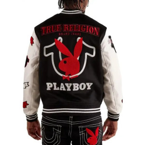 True Religion Playboy Bunny Varsity Jacket