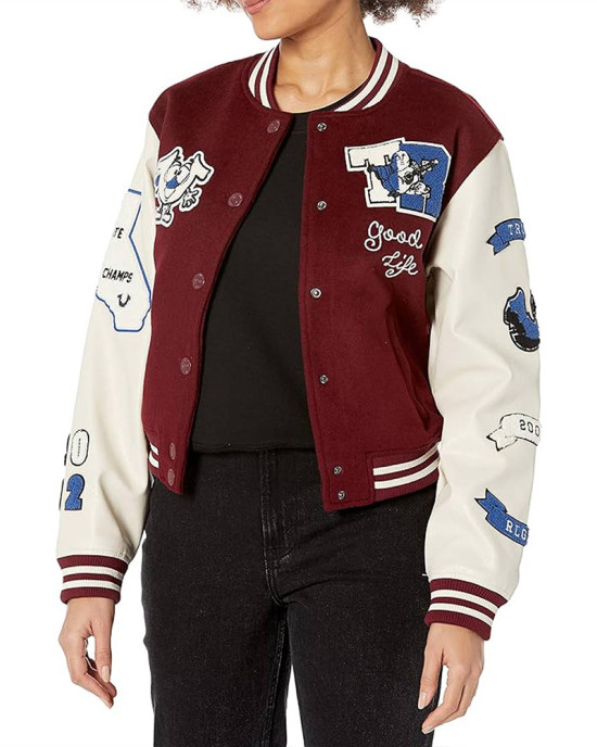 True Religion Spliced Black Varsity Jacketneteen Jacket True Religion Spliced Black Varsity Jacketneteen Jacket