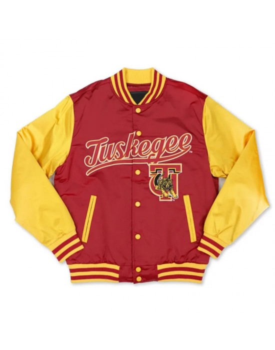 Tuskegee University Crimson and Gold Baseball Jacket