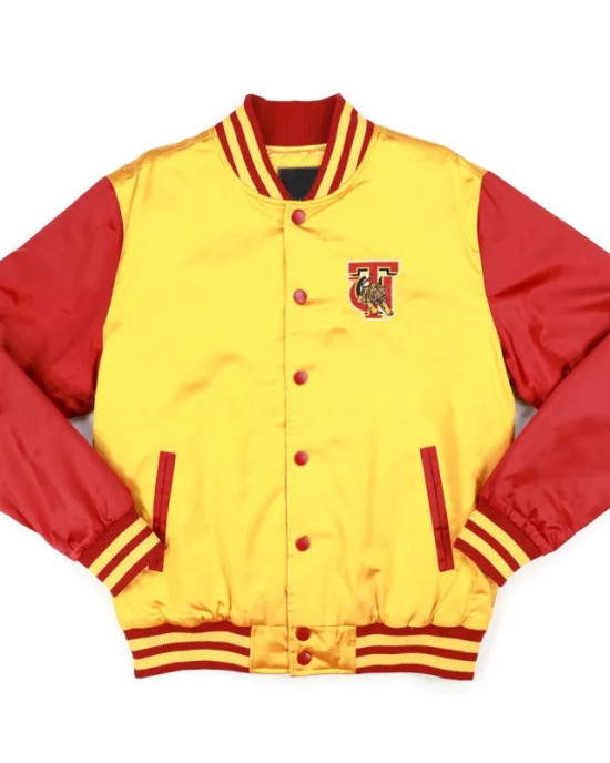 Tuskegee University Gold and Red Baseball Jacket Tuskegee University Gold and Red Baseball Jacket