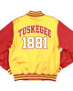 Tuskegee University Gold and Red Baseball Jacket Tuskegee University Gold and Red Baseball Jacket