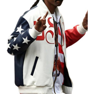 U.S. 2024 Olympic Snoop Dogg Leather Jacket