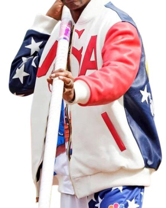 U.S. 2024 Olympic Snoop Dogg Leather Jacket U.S. 2024 Olympic Snoop Dogg Leather Jacket
