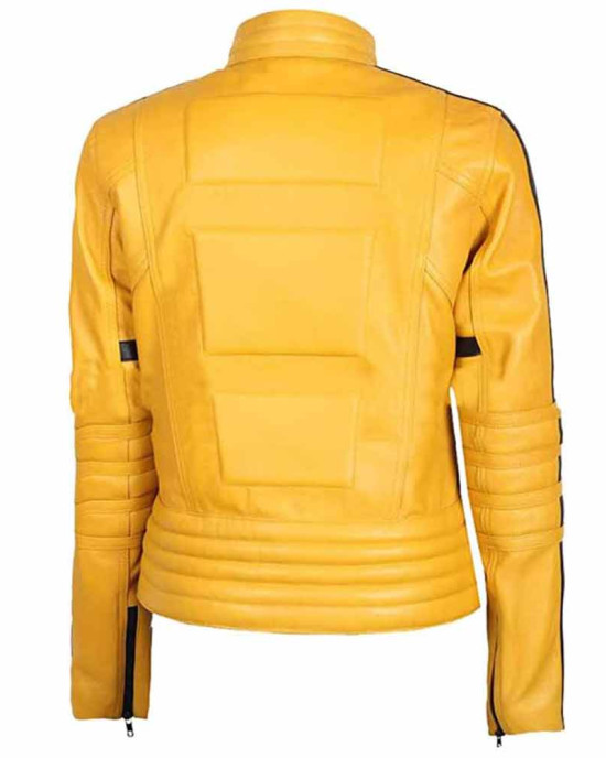 Uma Thurman Kill Bill Yellow Leather Jacket