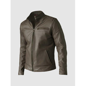Unique Elegant Brown Leather Jacket