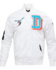 University Delaware State White Satin Jacket