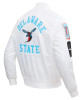 University Delaware State White Satin Jacket