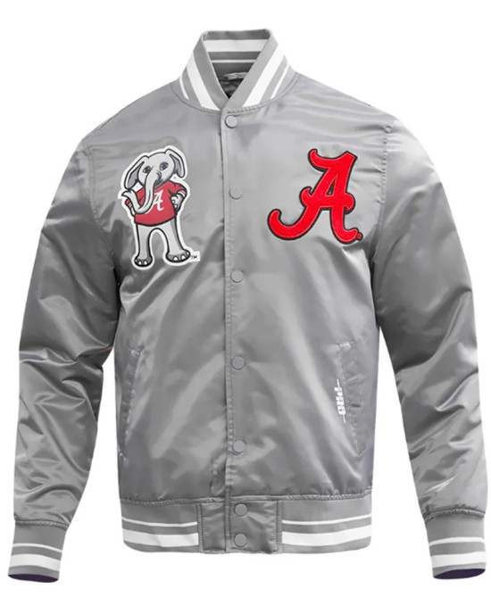 University of Alabama Classic Rib Satin Jacket University of Alabama Classic Rib Satin Jacket