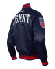 US Soccer Classic Rib Navy Satin Jacket