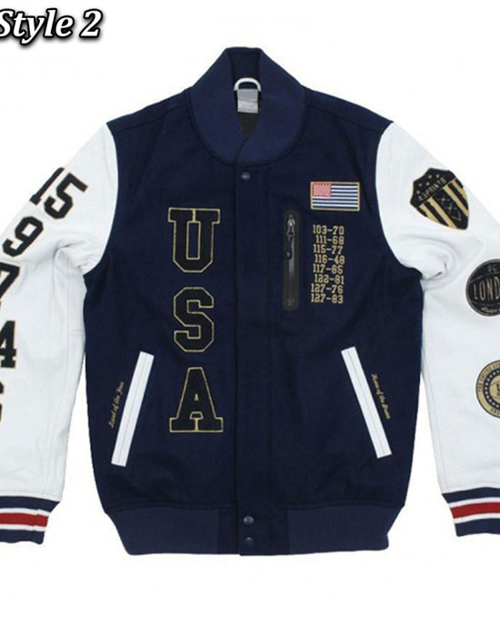 USA Dream Team Destroyed Varsity Jacket USA Dream Team Destroyed Varsity Jacket
