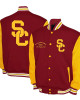 USC Trojans Fleece Cardinal and Gold Varsity Jacket
