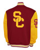 USC Trojans Fleece Cardinal and Gold Varsity Jacket