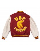 USC Trojans Varsity Cardinal and White Jacket