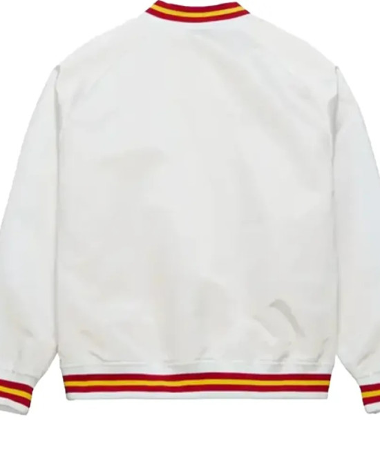 USC Trojans White Varsity Satin Jacket USC Trojans White Varsity Satin Jacket