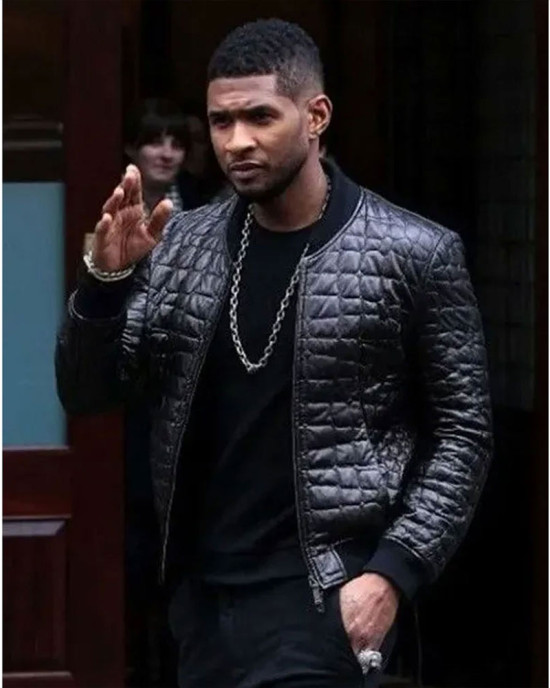 Usher Quilted Black Leather Jacket