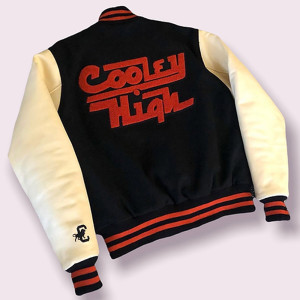 Varsity Cooley High Black and Off White Jacket