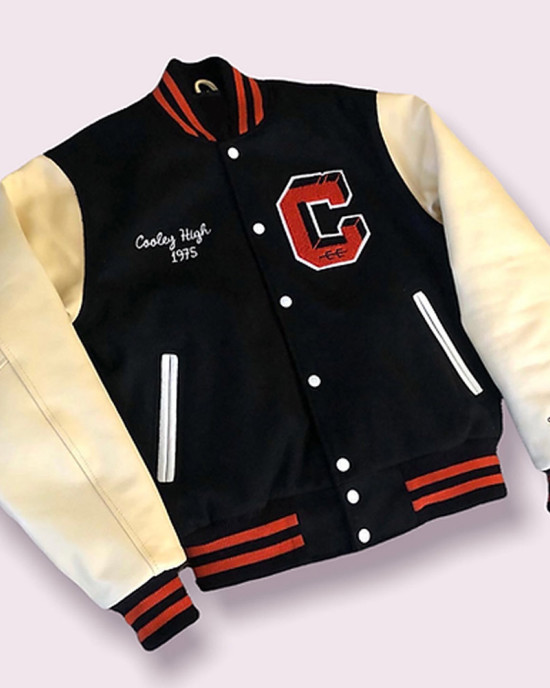 Varsity Cooley High Black and Off White Jacket Varsity Cooley High Black and Off White Jacket
