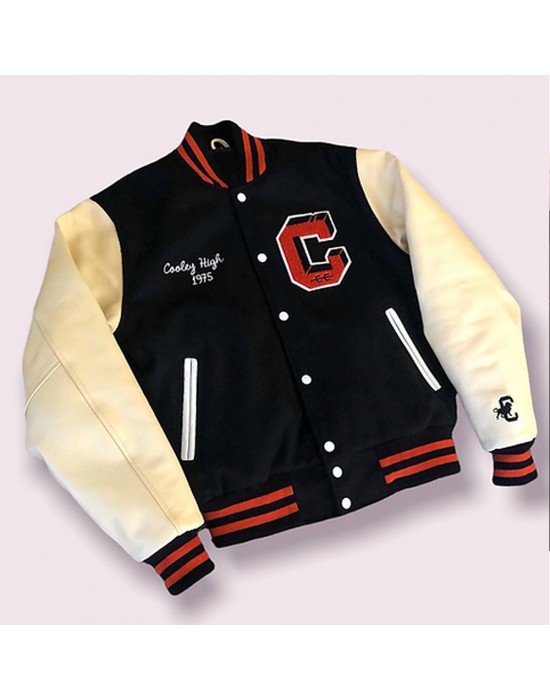 Varsity Cooley High Black and Off White Jacket