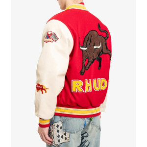 Varsity Rhude Bull Market Red Jacket