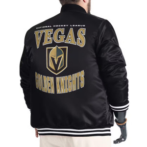 Vegas Golden Knights Adaptive Bold Logo Varsity Satin Jacket