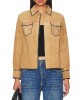 Victoria Moroles Ballard Martina Castro Brown Suede Leather Jacket
