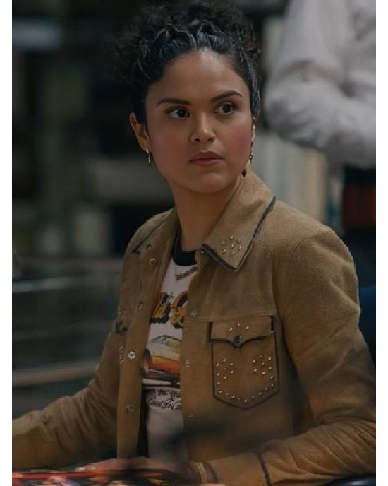 Victoria Moroles Ballard Martina Castro Brown Suede Leather Jacket