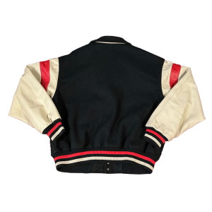 Vintage Louisville Slugger Black and Cream Varsity Jacket