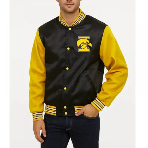 Vintage University of Iowa Black and Gold Jacket
