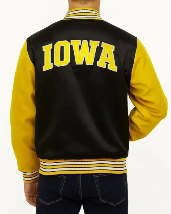 Vintage University of Iowa Black and Gold Jacket