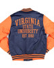 Virginia State Navy and Orange Baseball Jacket Virginia State Navy and Orange Baseball Jacket