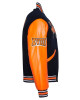 Virginia State University Black and Orange Varsity Jacket