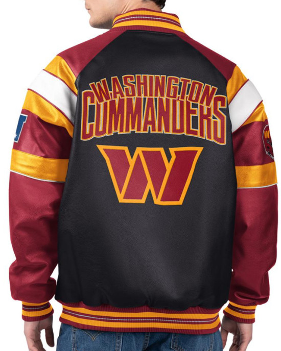 Washington Commanders G-III Faux Varsity Leather Jacket
