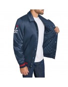 Washington Wizards Stitch Applique Navy Satin Jacket