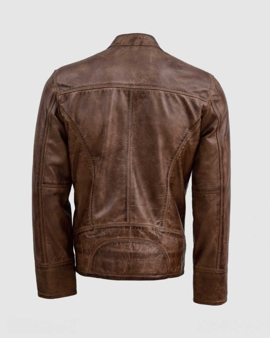 Waxed Brown Leather Jacket Waxed Brown Leather Jacket