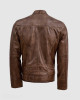 Waxed Brown Leather Jacket Waxed Brown Leather Jacket