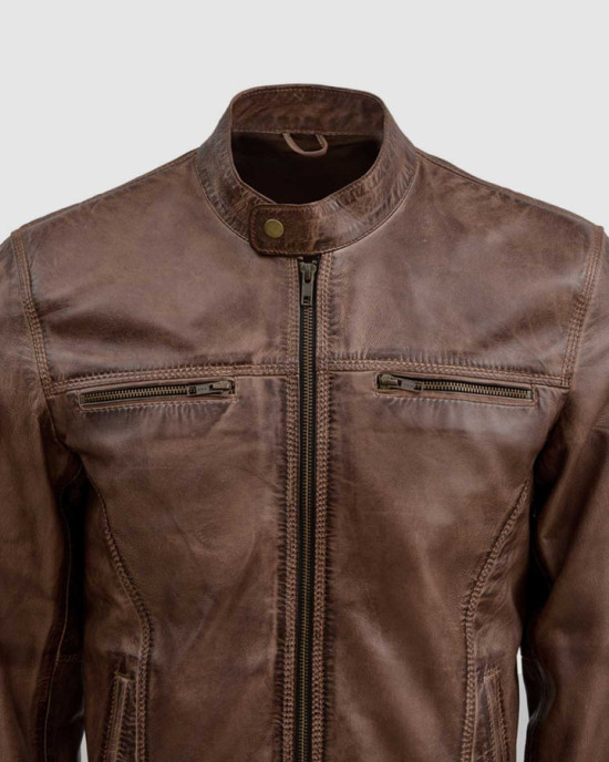 Waxed Brown Leather Jacket Waxed Brown Leather Jacket