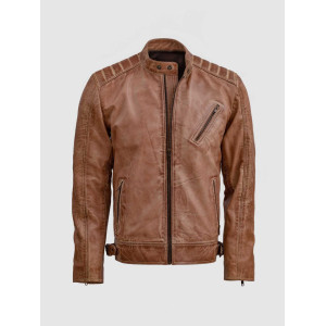 Waxed Distressed Leather Jacket