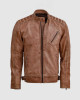 Waxed Distressed Leather Jacket Waxed Distressed Leather Jacket