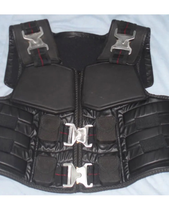 Wesley Snipes Blade Black Leather Buckle Vest Wesley Snipes Blade Black Leather Buckle Vest